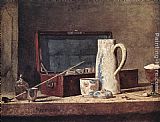 Famous Jug Paintings - Still-Life with Pipe and Jug